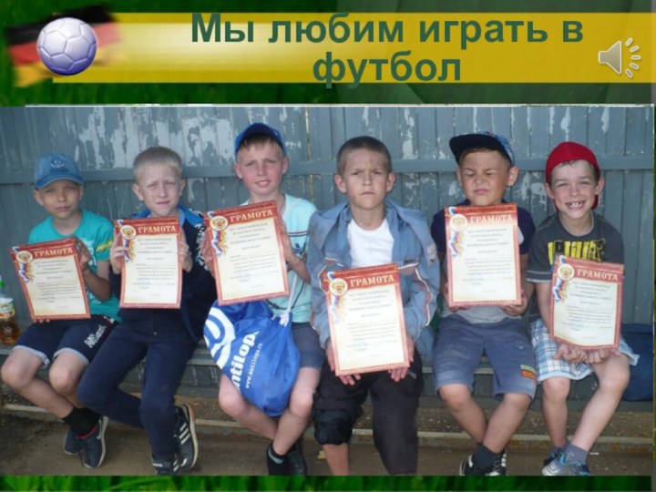 Мы любим играть в футбол