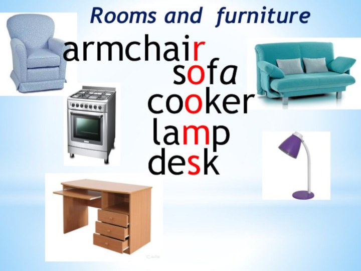 armchairsofacookerlampdeskRooms and furniture