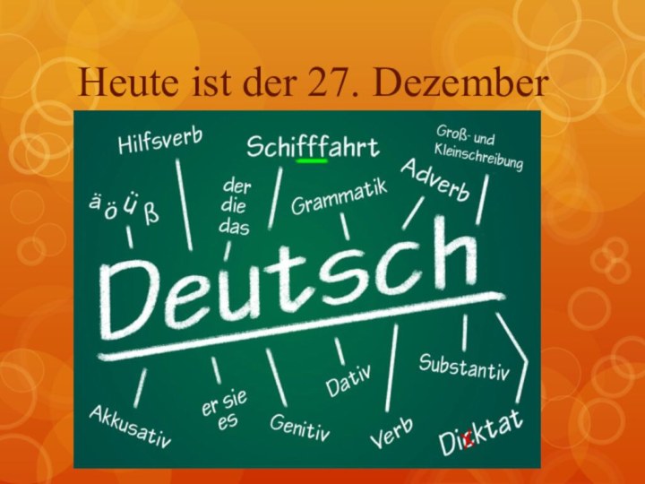 Heute ist der 27. Dezember