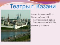 Презентация по темеТеатры города Казани