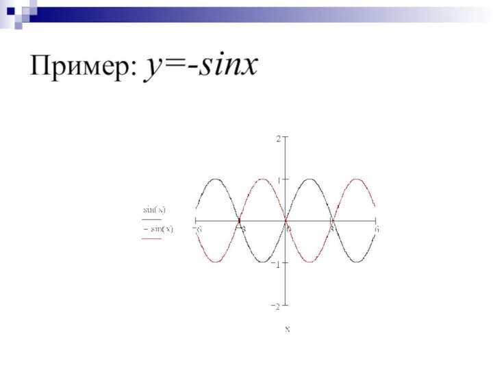 Пример: y=-sinx