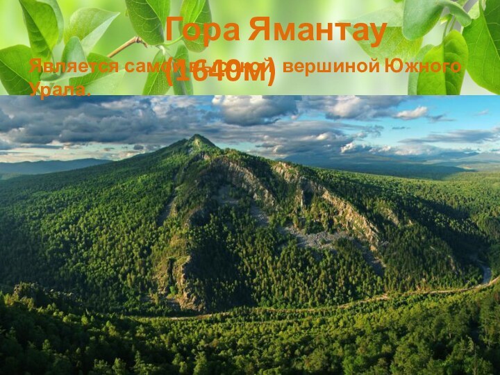 Гора Ямантау (1640м) Является самой высокой вершиной Южного Урала.