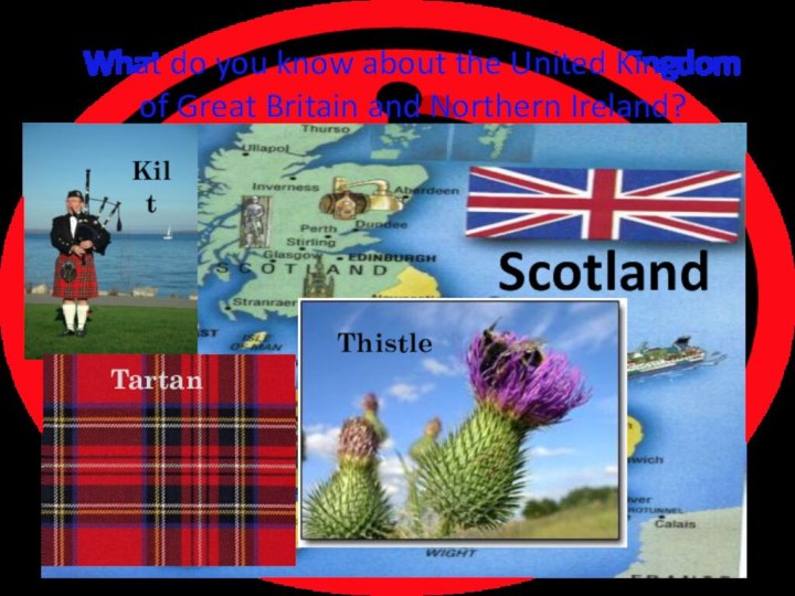 What do you know about the United Kingdom of Great Britain and Northern Ireland?ThistleScotlandTartan