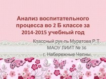 Презентация Анализ воспитательной работы