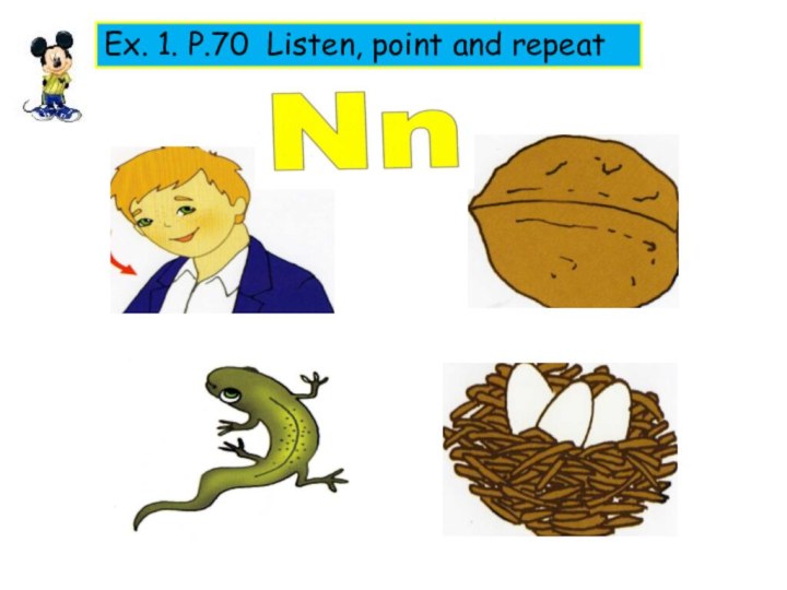 Ex. 1. P.70 Listen, point and repeat