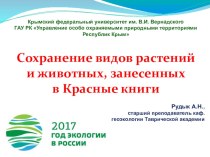 Презентация по теме:Красные книги России и Крыма