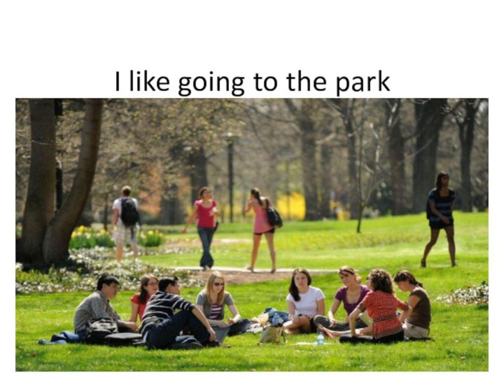 I like going to the park