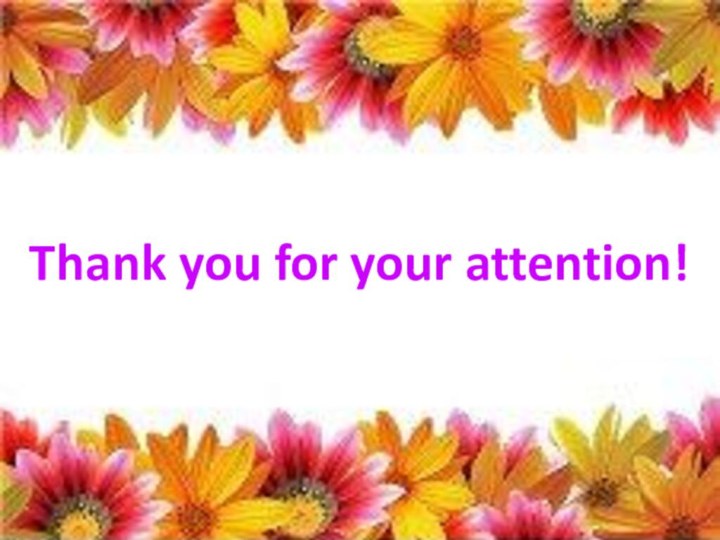 Thank you for your attention!