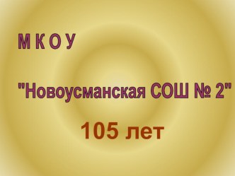 Презентация О школе(к 105 -летию школы)