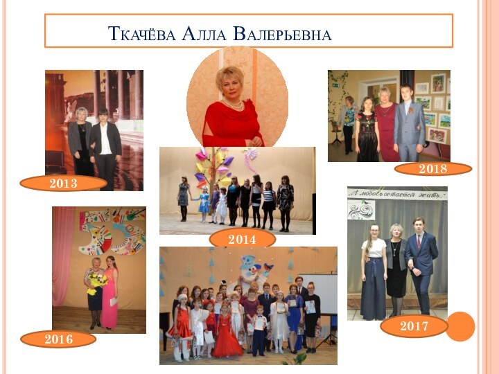 Ткачёва Алла Валерьевна 20132016201820142017