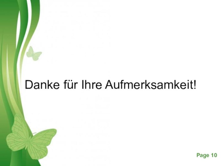 Danke für Ihre Aufmerksamkeit!