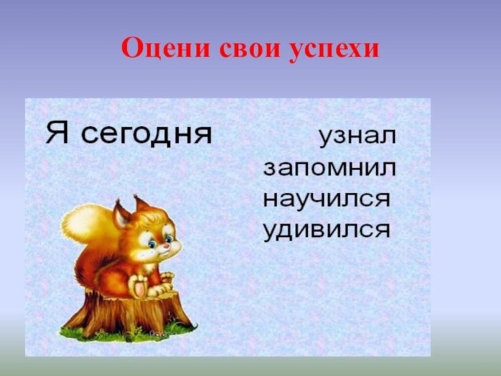 Оцени свои успехи