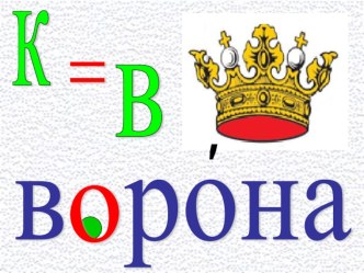 Презентация по русскому языку при работе со словарным словом ворона.(1-4)