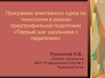 Презентация Роль работы классного руководителя в формировании профориентации учащихся