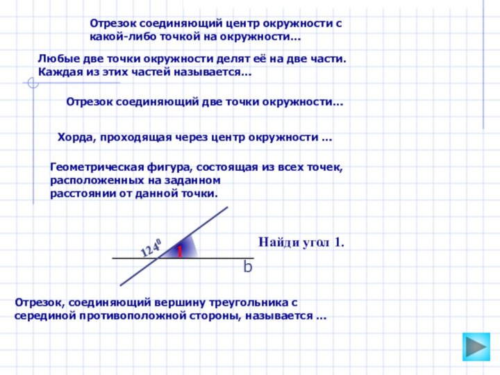 Отрезок соединяющий центр окружности с какой-либо точкой на окружности…Любые две точки окружности