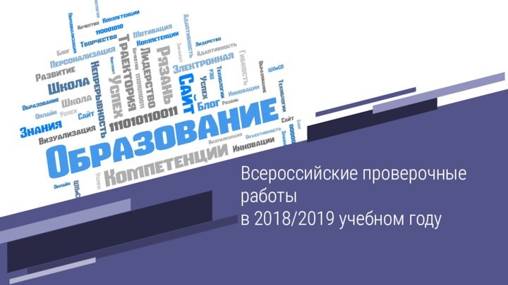 Всероссийские проверочные работы  в 2018/2019 учебном году
