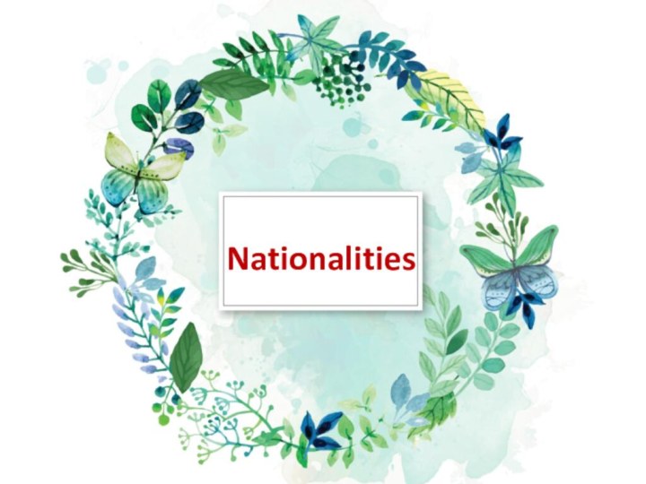 Nationalities