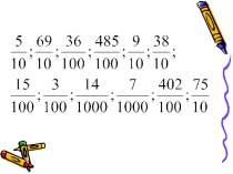 Презентация по математике на тему Десятичная запись дробных чисел.