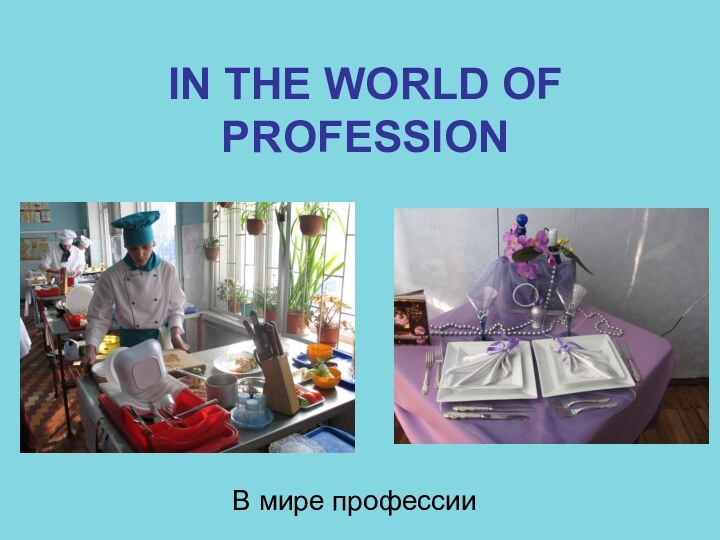 IN THE WORLD OF PROFESSIONВ мире профессии