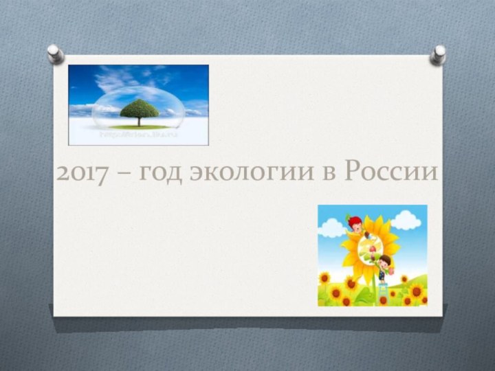 2017 – год экологии в России