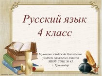 Презентация к уроку русского языка на тему Имя существительное (4 класс)