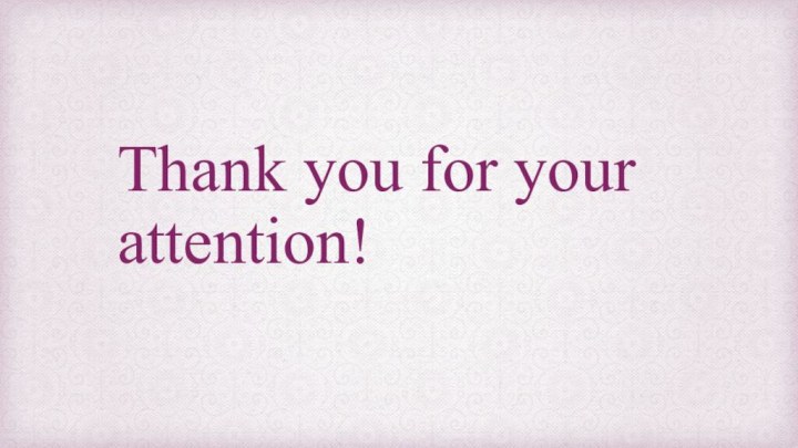 Thank you for your attention!