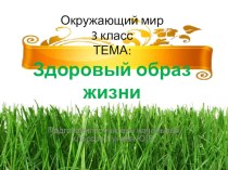 Презентация по окружающему миру на тему Здоровый образ жизни (3 класс)