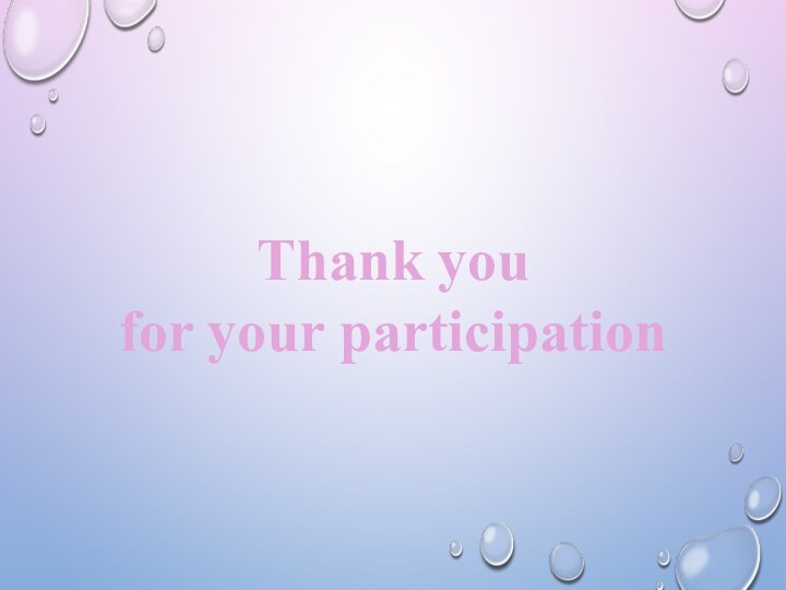 Thank you for your participation