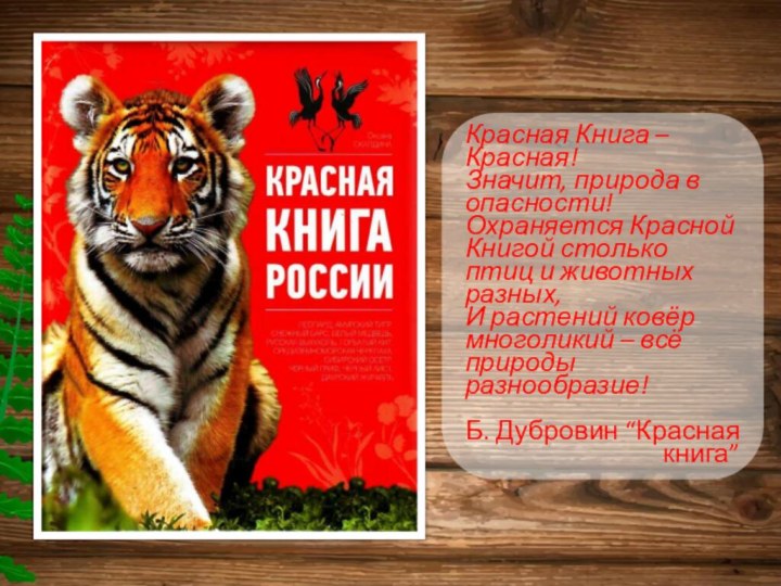 Красная Книга – Красная! Значит, природа в опасности!Охраняется Красной Книгой столько птиц