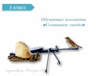 Презентация по русскому языку Обучающее изложение Соловьиное гнездо