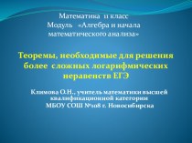 Презентация по математике Логарифмические неравенства (11 класс)