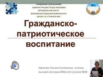 Презентация по предмету Гражданственность Гражданско-патриотическое воспитание