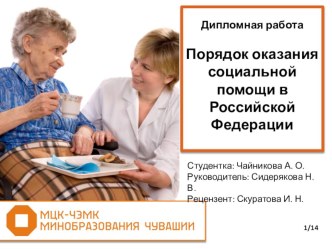 Презентация по праву социального обеспечения Порядок оказания социальной помощи в РФ