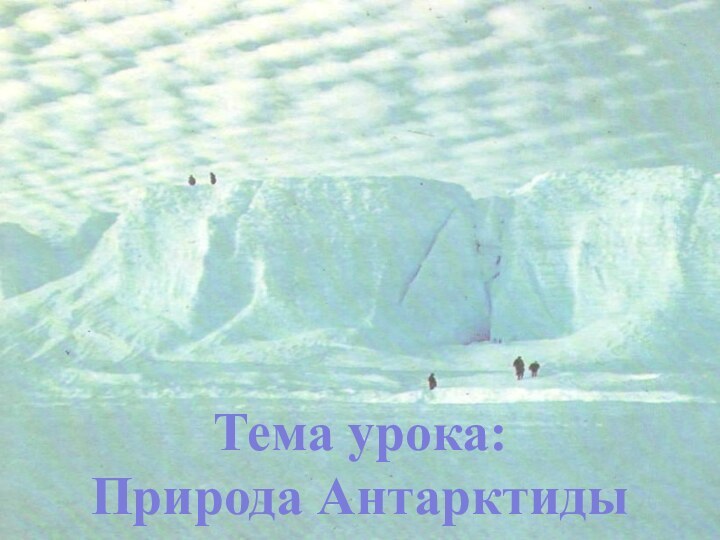 Тема урока:Природа Антарктиды