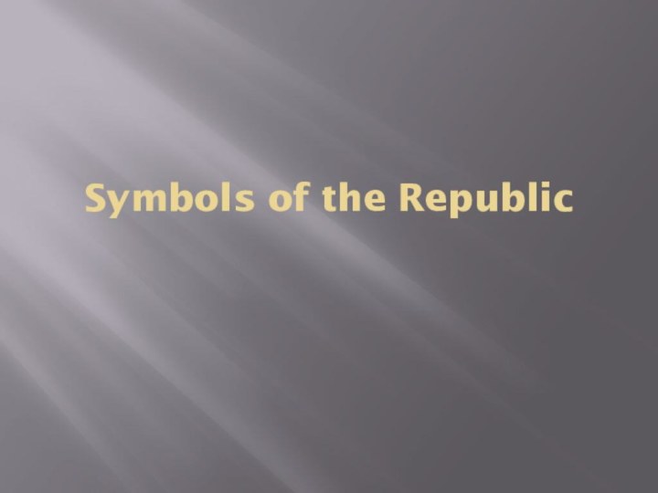 Symbols of the Republic