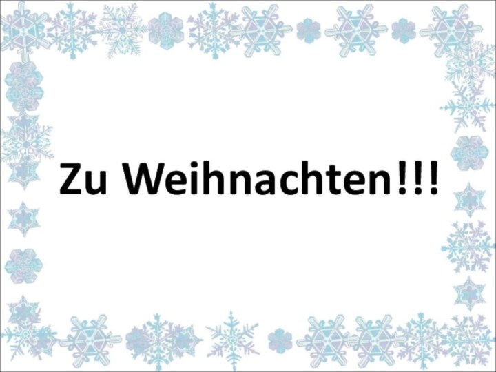 Zu Weihnachten!!!