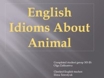 Презентация по английскому языку Английские идиомы о животных