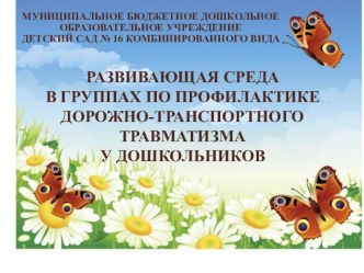 Развивающая среда в группах по профилактике дорожно-транспортного травматизма у дошкольников