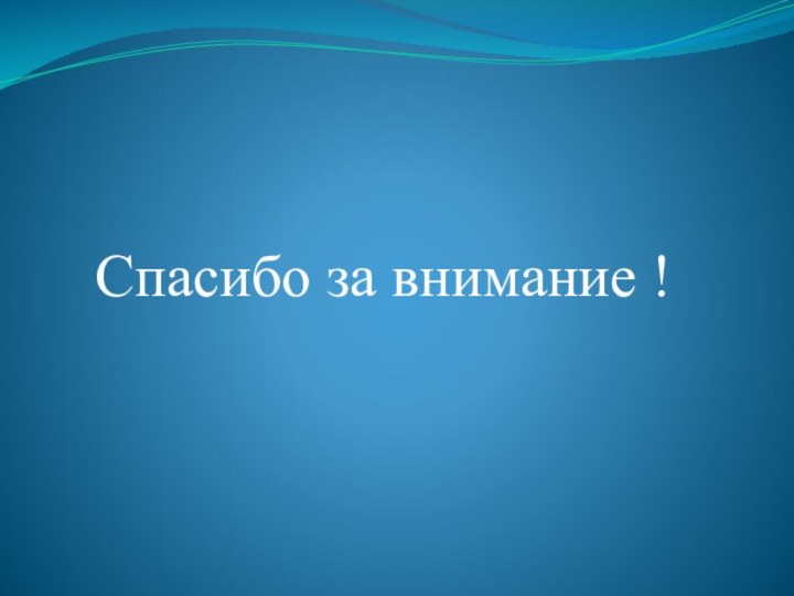 Спасибо за внимание !