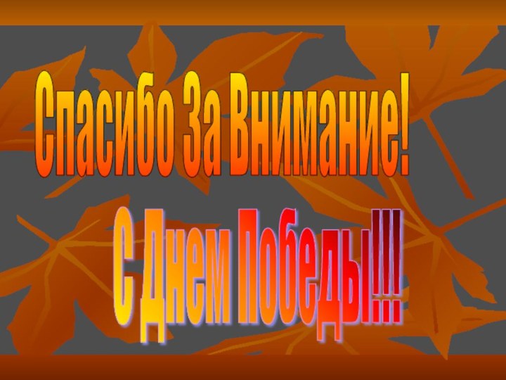 Спасибо За Внимание! С Днем Победы!!!