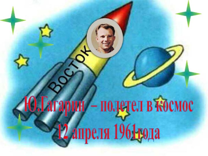 Ю.Гагарин – полетел в космос 12 апреля 1961года