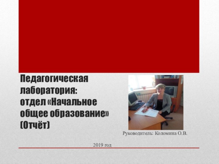 Педагогическая лаборатория:  отдел «Начальное общее образование» (Отчёт)