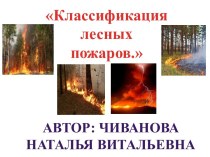 Презентация Классификация лесных пожаров.