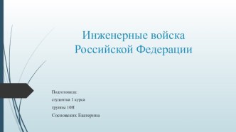 Инженерные войска РФ