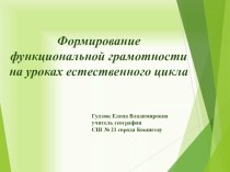 Формирование функциональной грамотности на уроках географии