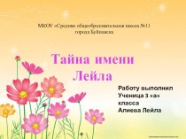 Проект Тайна моего имени