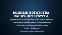 Презентация к уроку на тему: Водные богатства Санкт - Петербурга.