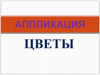 Презентация по технологии Аппликация цветы