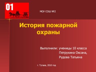 Презентация пожарная безопасность История пожарной охраны