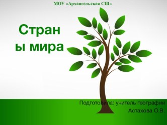 Презентация по географии Страны мира